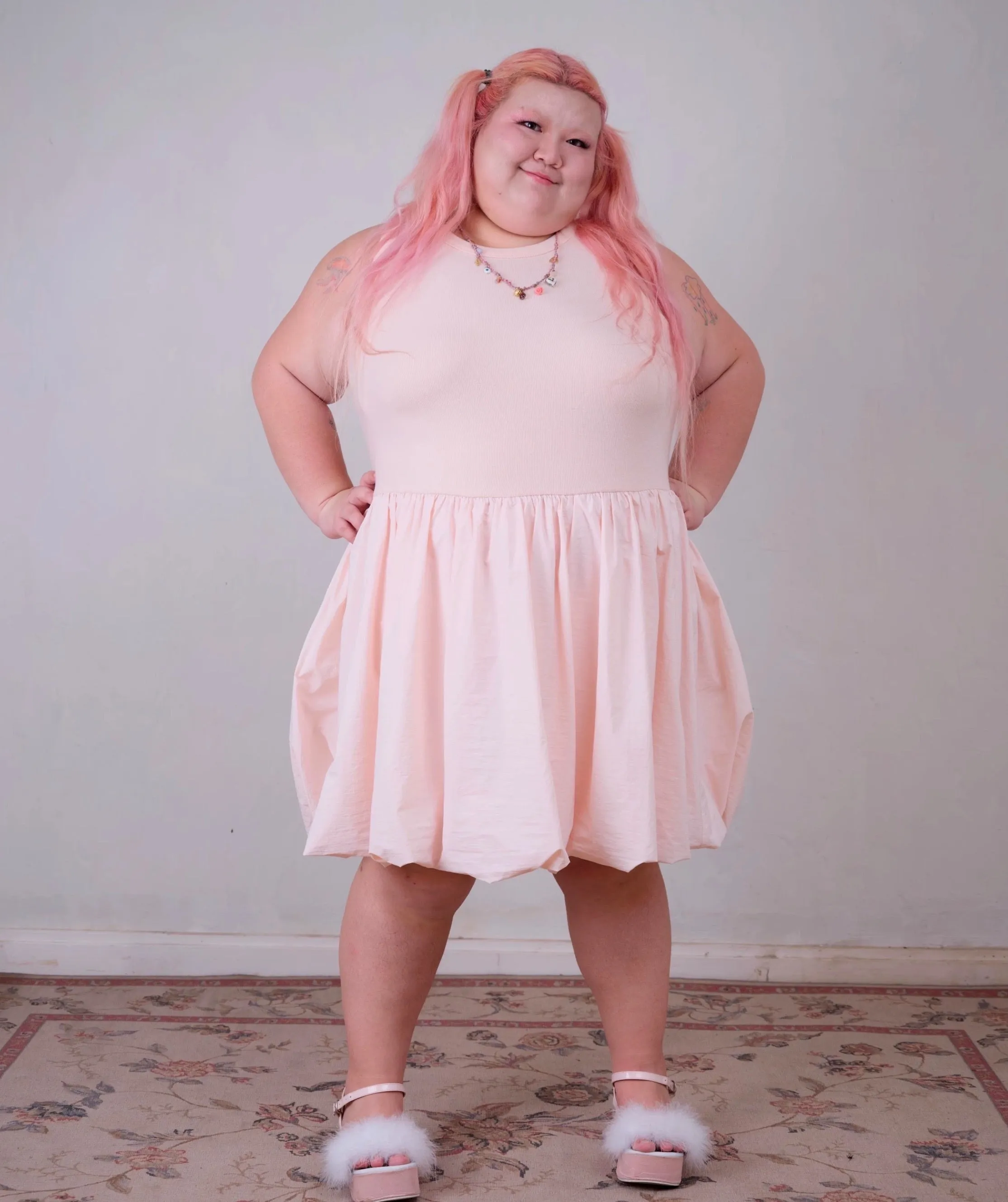 [Curve Beauty]Pink Dream Lover Dress