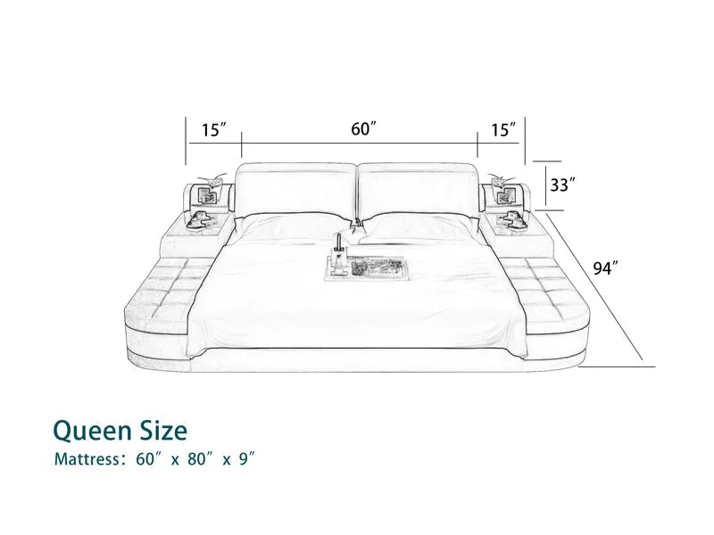 (Custom Order) Jubilee Furniture - Casun Leather Bed With Storage