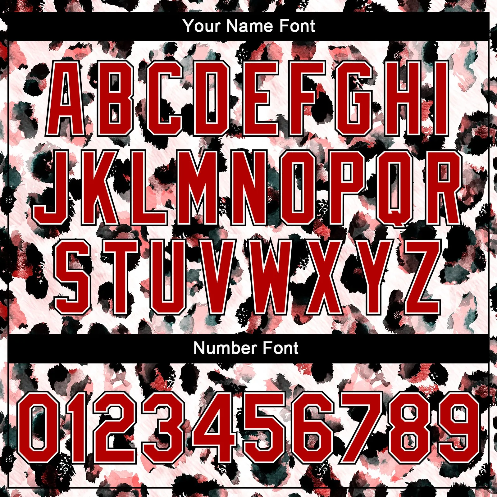 Custom White Red-Black Leopard Print 3D Pattern Design Bomber Full-Snap Varsity Letterman Jacket