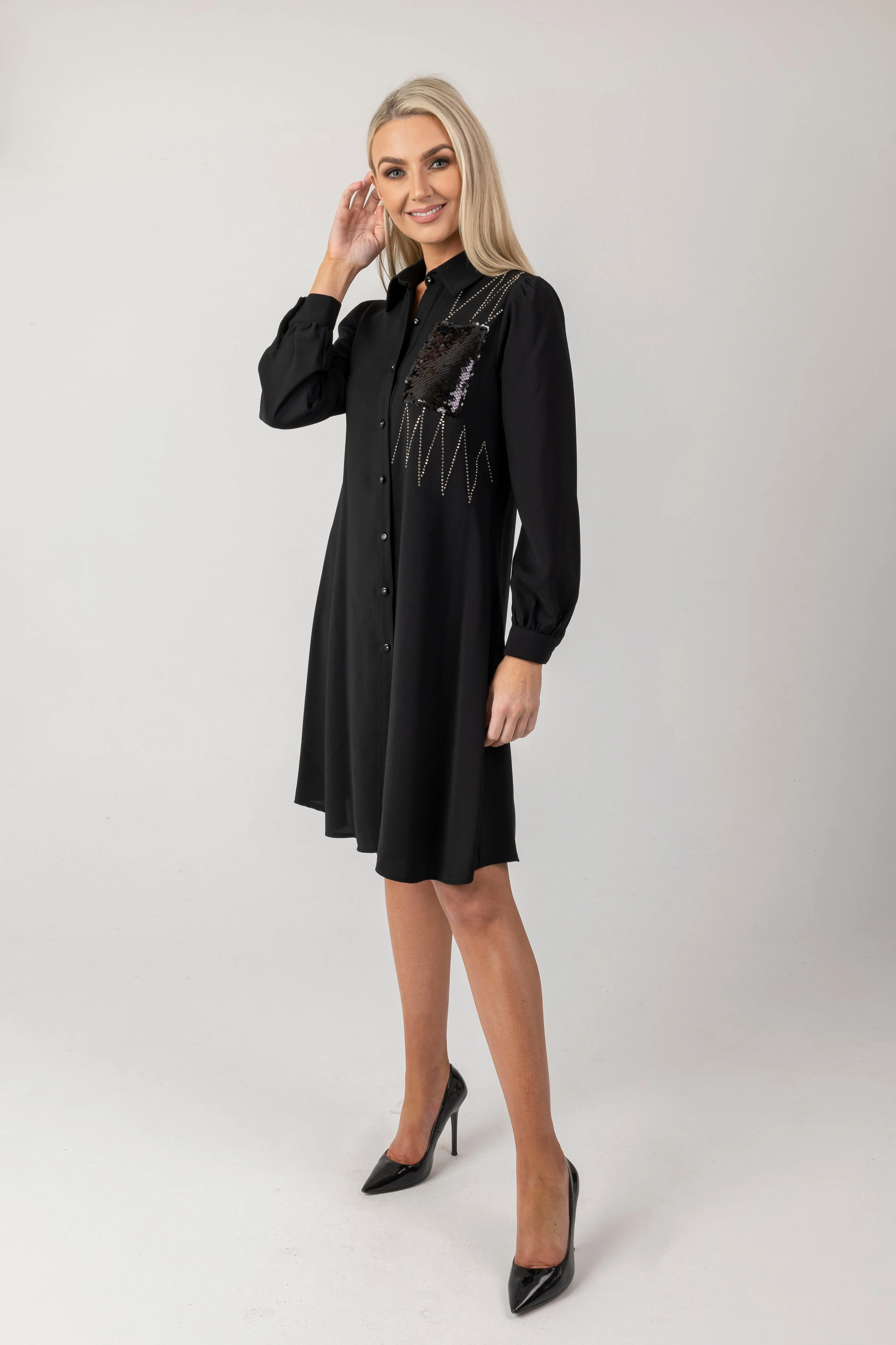 Dakota embellished shirt dress