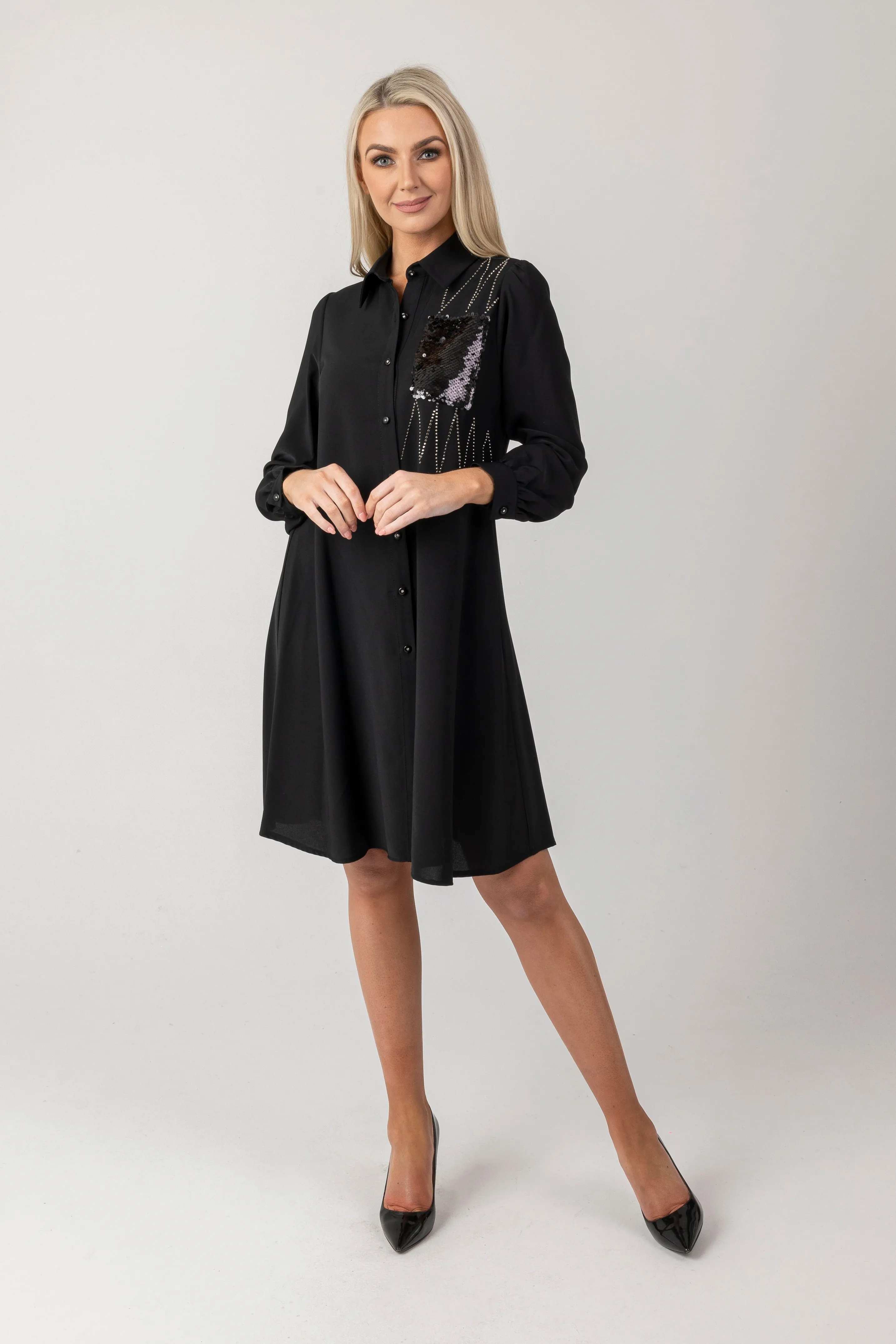 Dakota embellished shirt dress