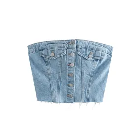 Denim Corset Top