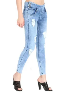 Designer Mart Women's Slim Fit Blue Jeans