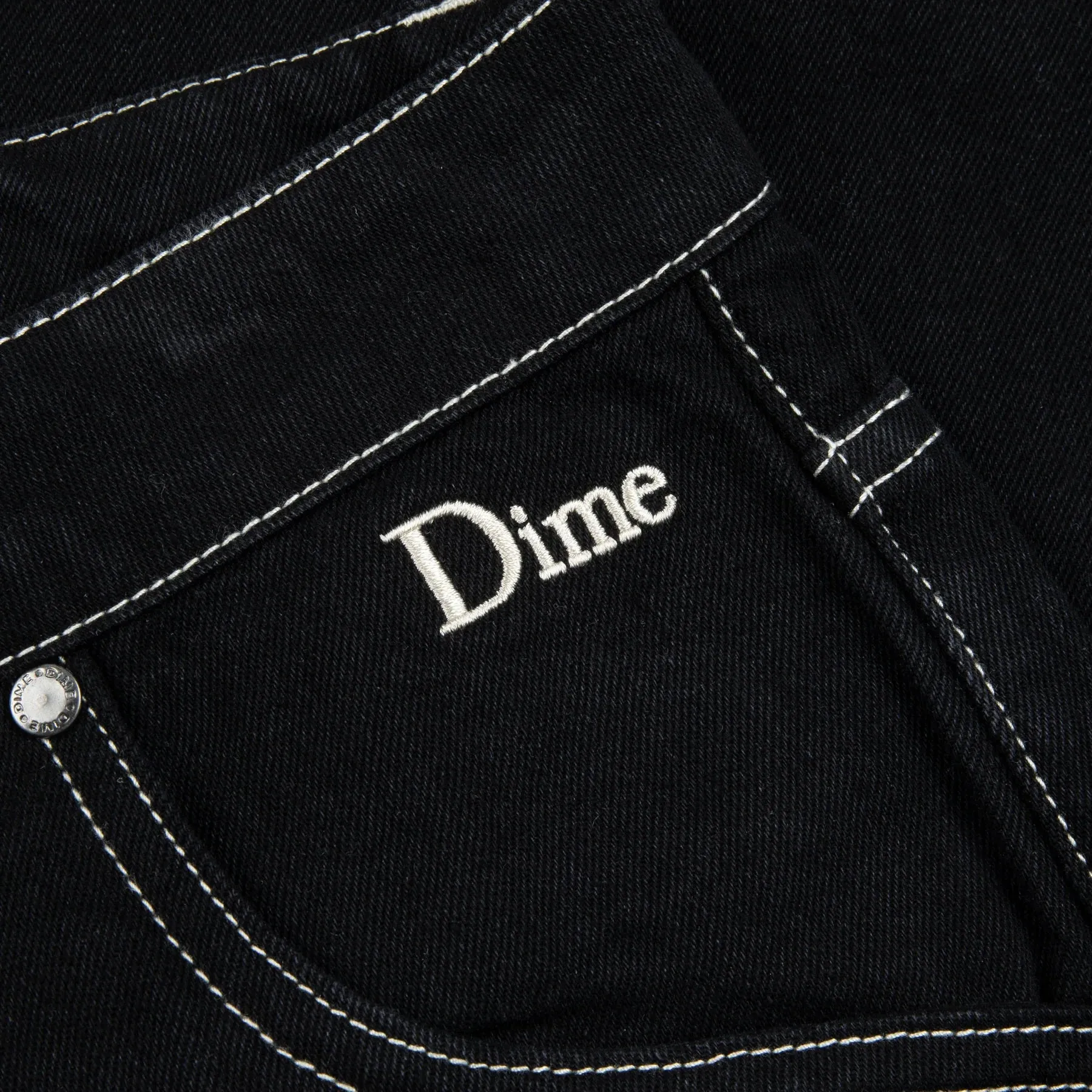 Dime MTL Classic Baggy Denim Pants - Black