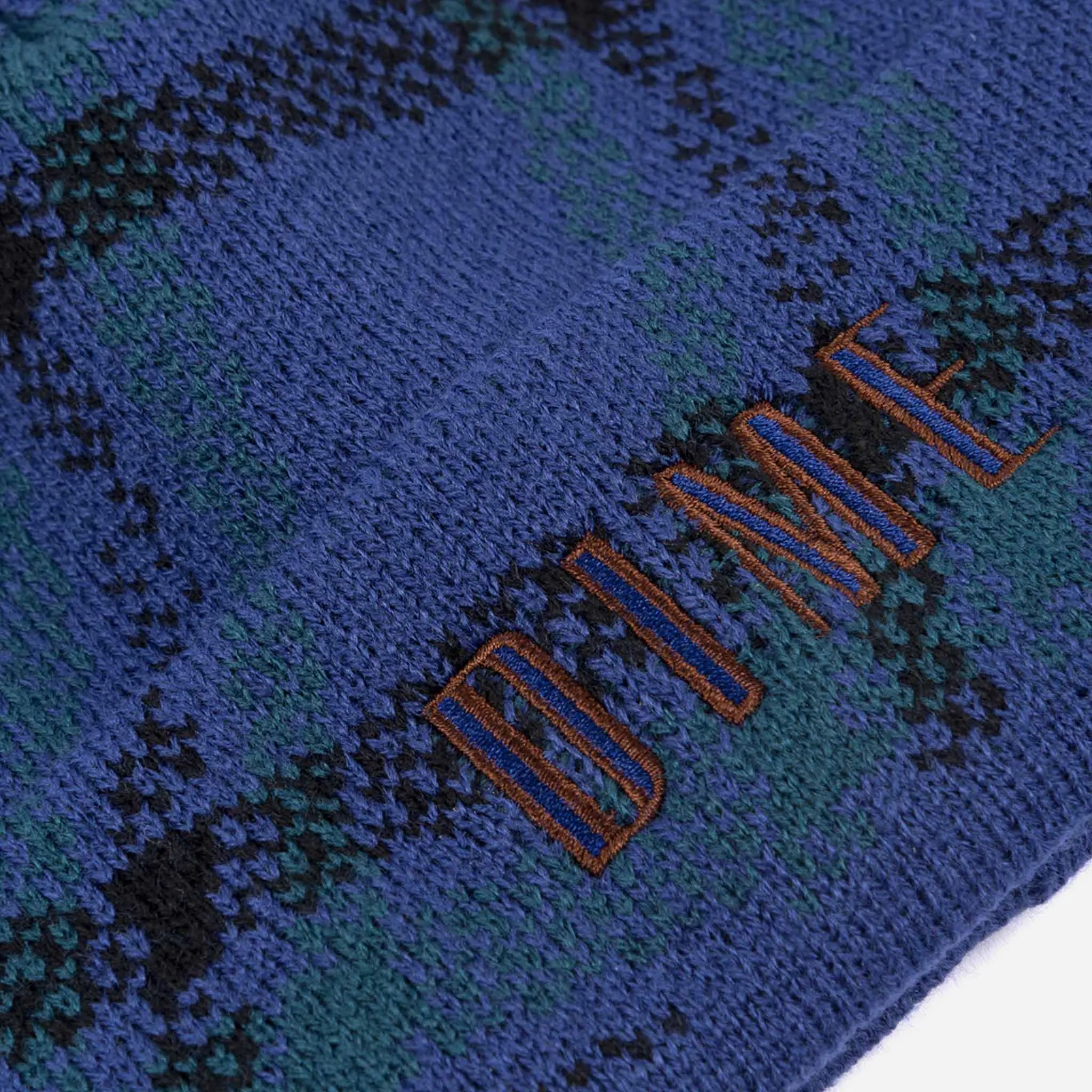 Dime MTL - Wavy Plaid Beanie - Teal