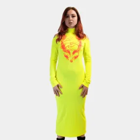 DRAGONITE LONG SLEEVE DRESS FLUO / YELLOW