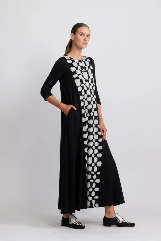 Drama Maxi Dress, White/Black