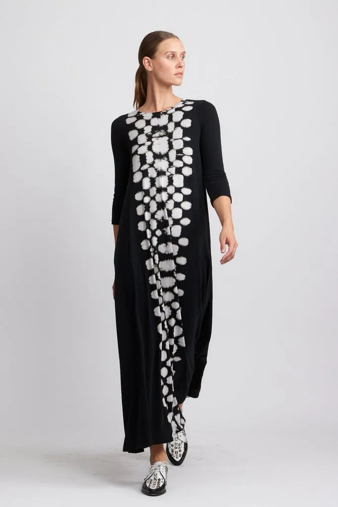 Drama Maxi Dress, White/Black