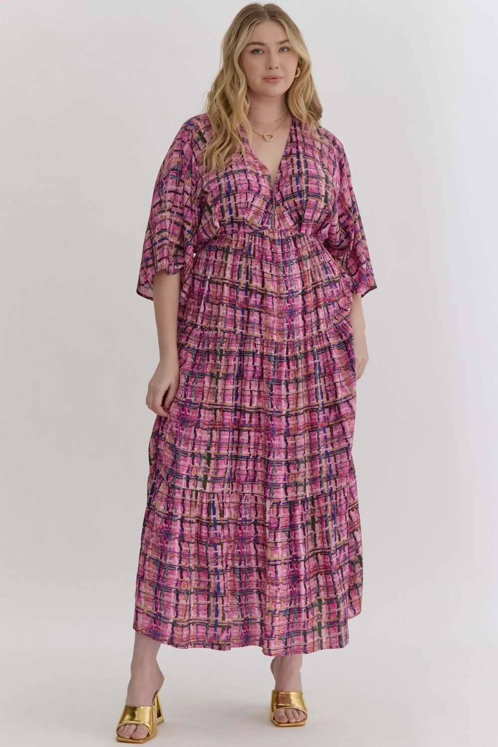 Ellie Plaid Maxi Dress *Regular & Curvy*