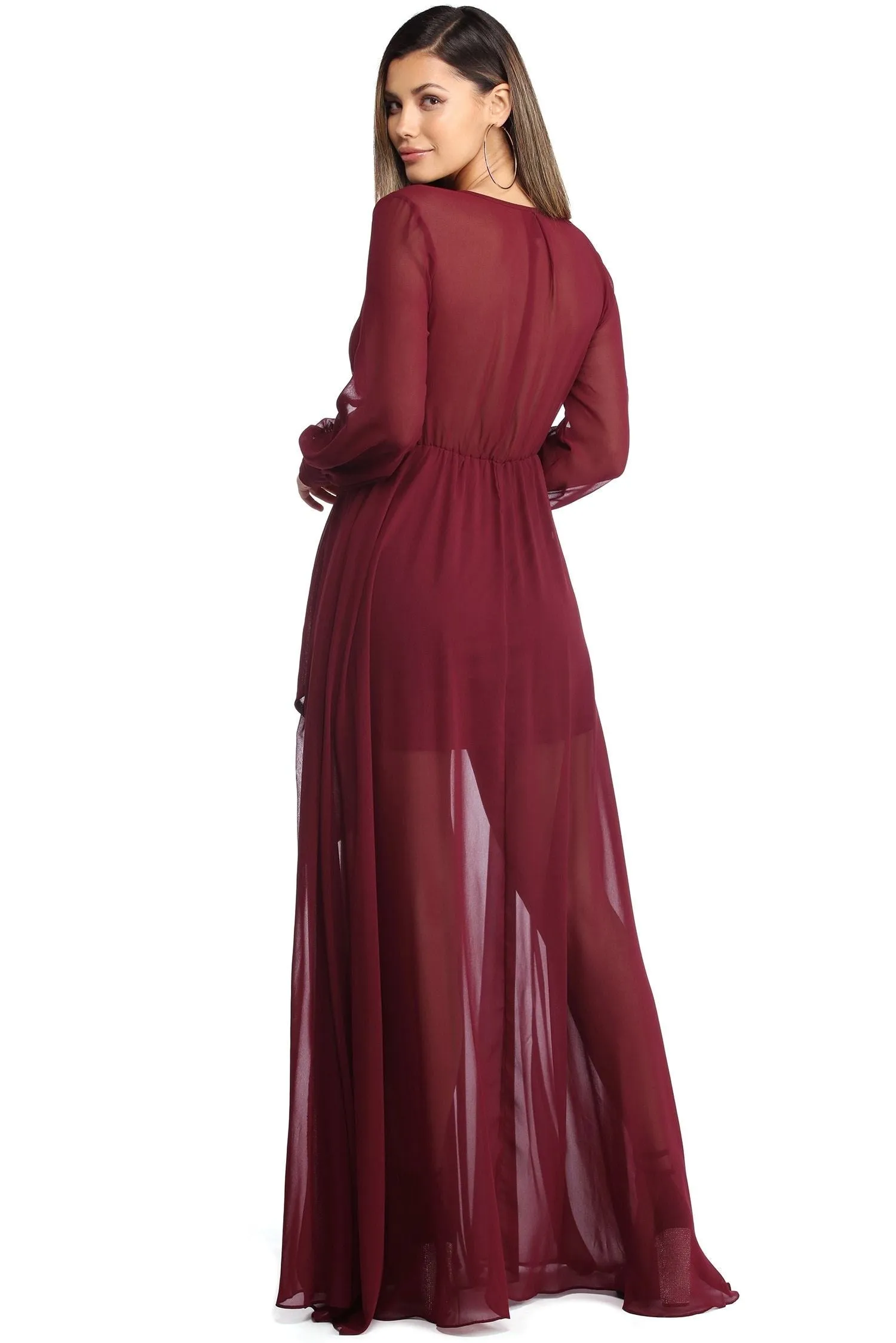 Emilia Chiffon Wrap Dress