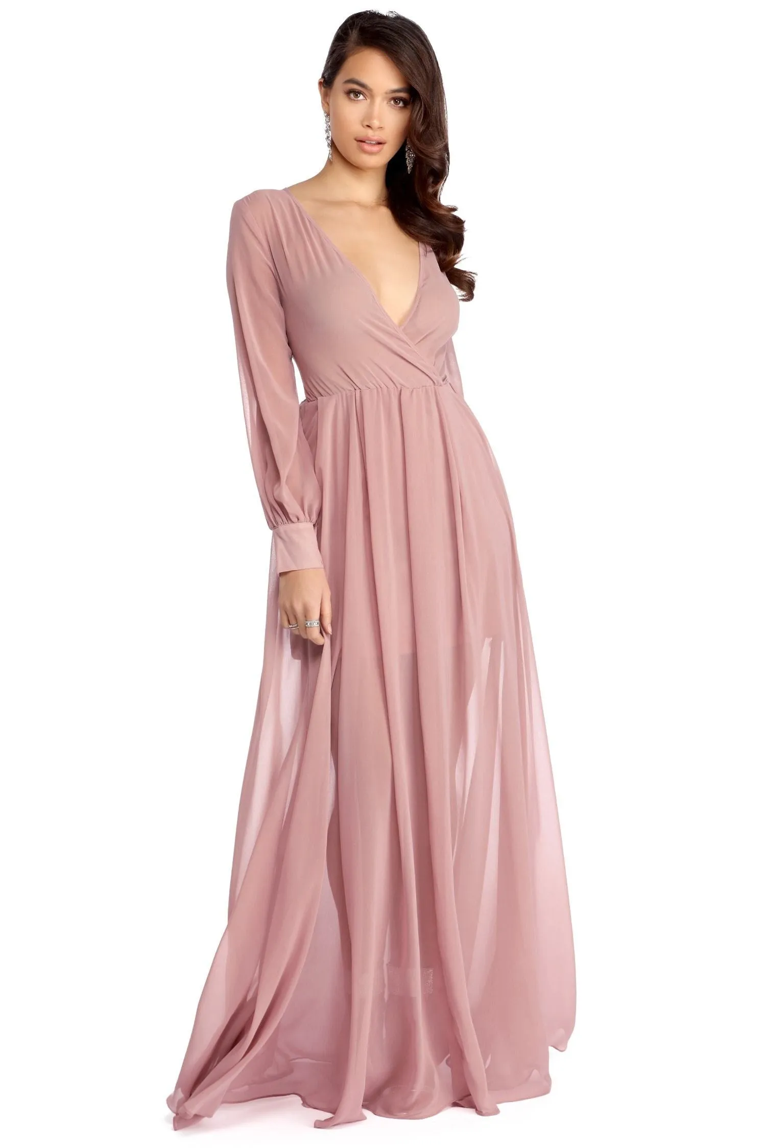 Emilia Chiffon Wrap Dress