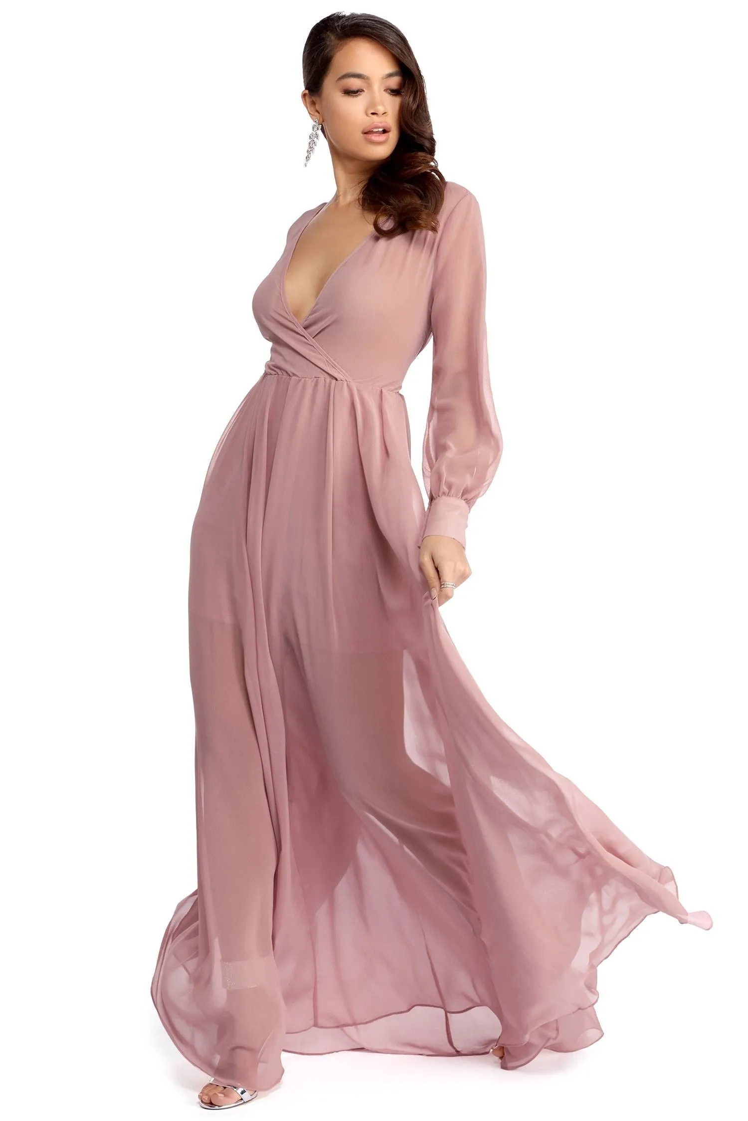 Emilia Chiffon Wrap Dress