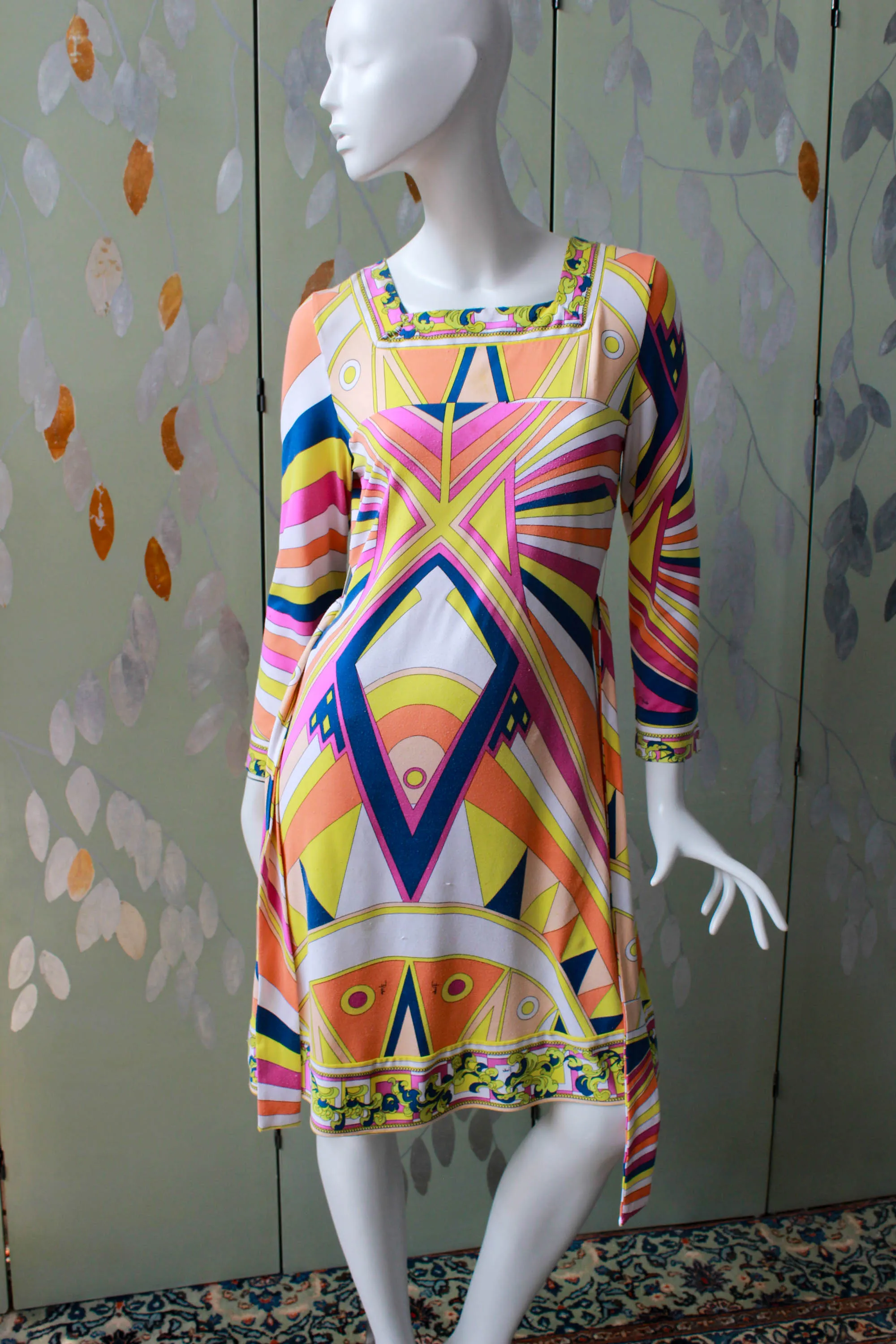 Emilio Pucci Patterned Silk Jersey Dress, Medium