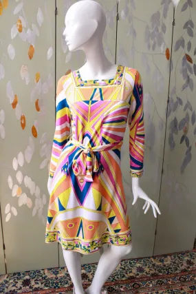 Emilio Pucci Patterned Silk Jersey Dress, Medium