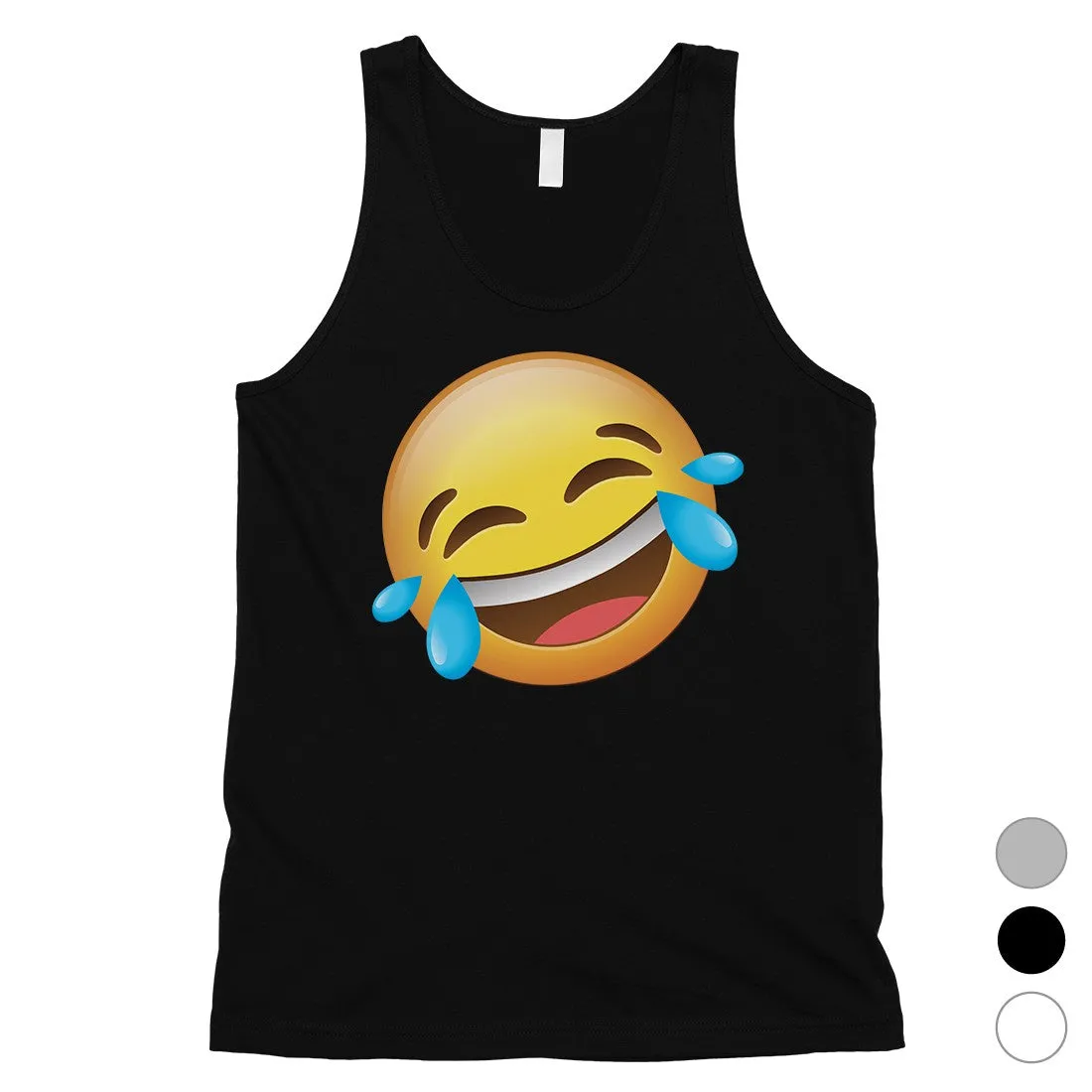 Emoji-Laughing Mens Cute Funny Humor Halloween Tank Top Friend Gift