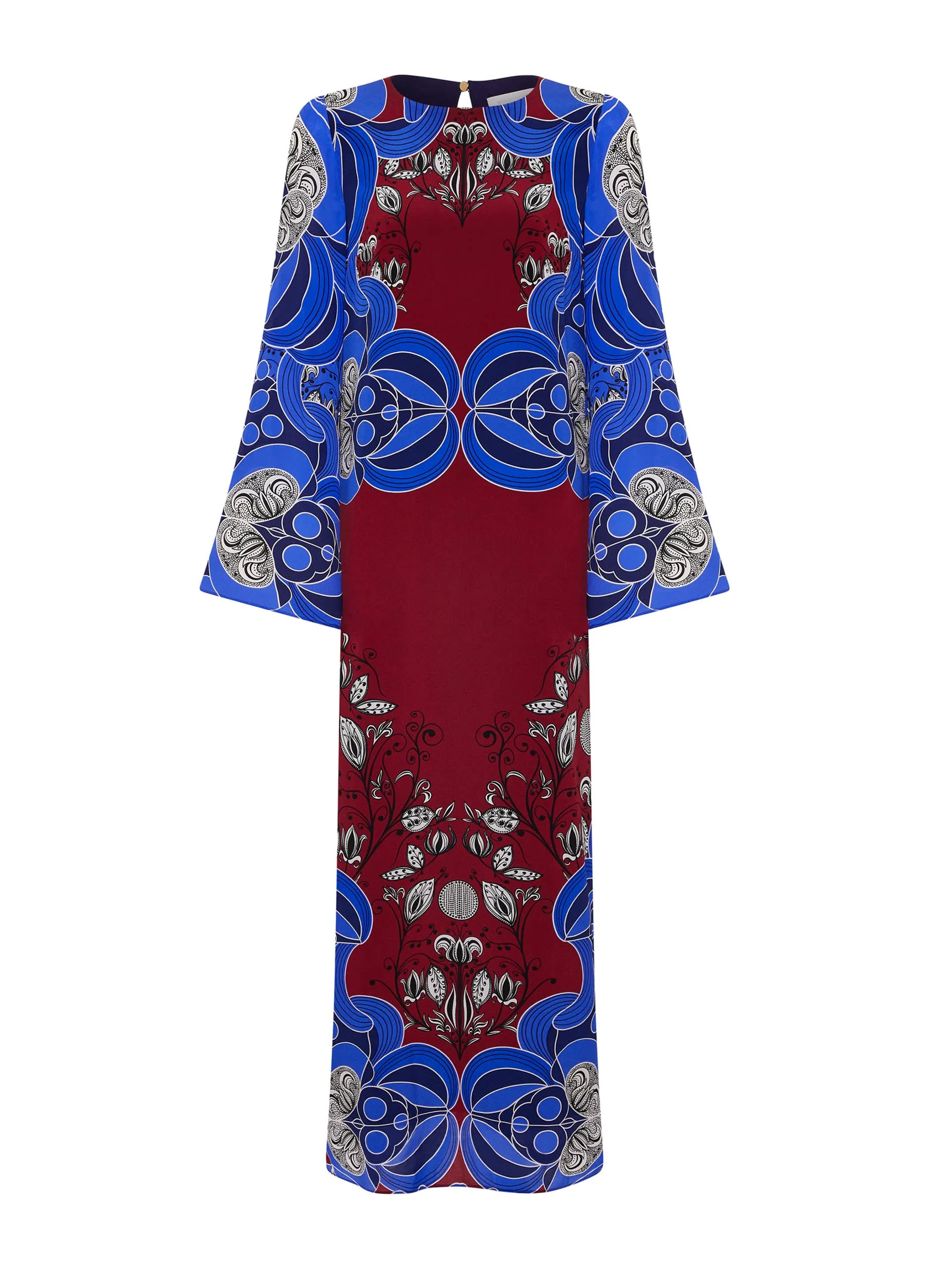 Enchantress blue Capucine crepe midi dress