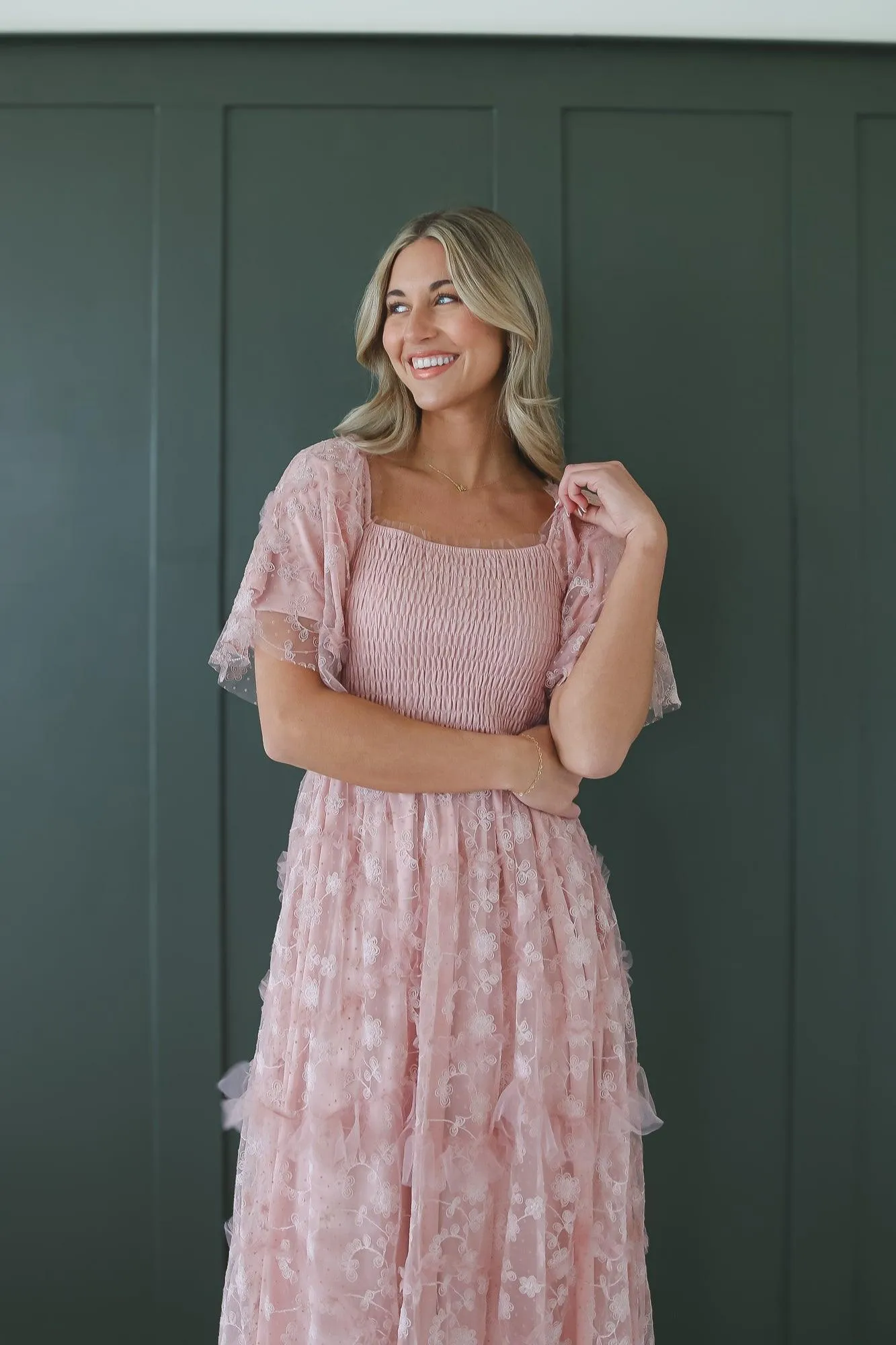 Erin Dress in Dusty Rose