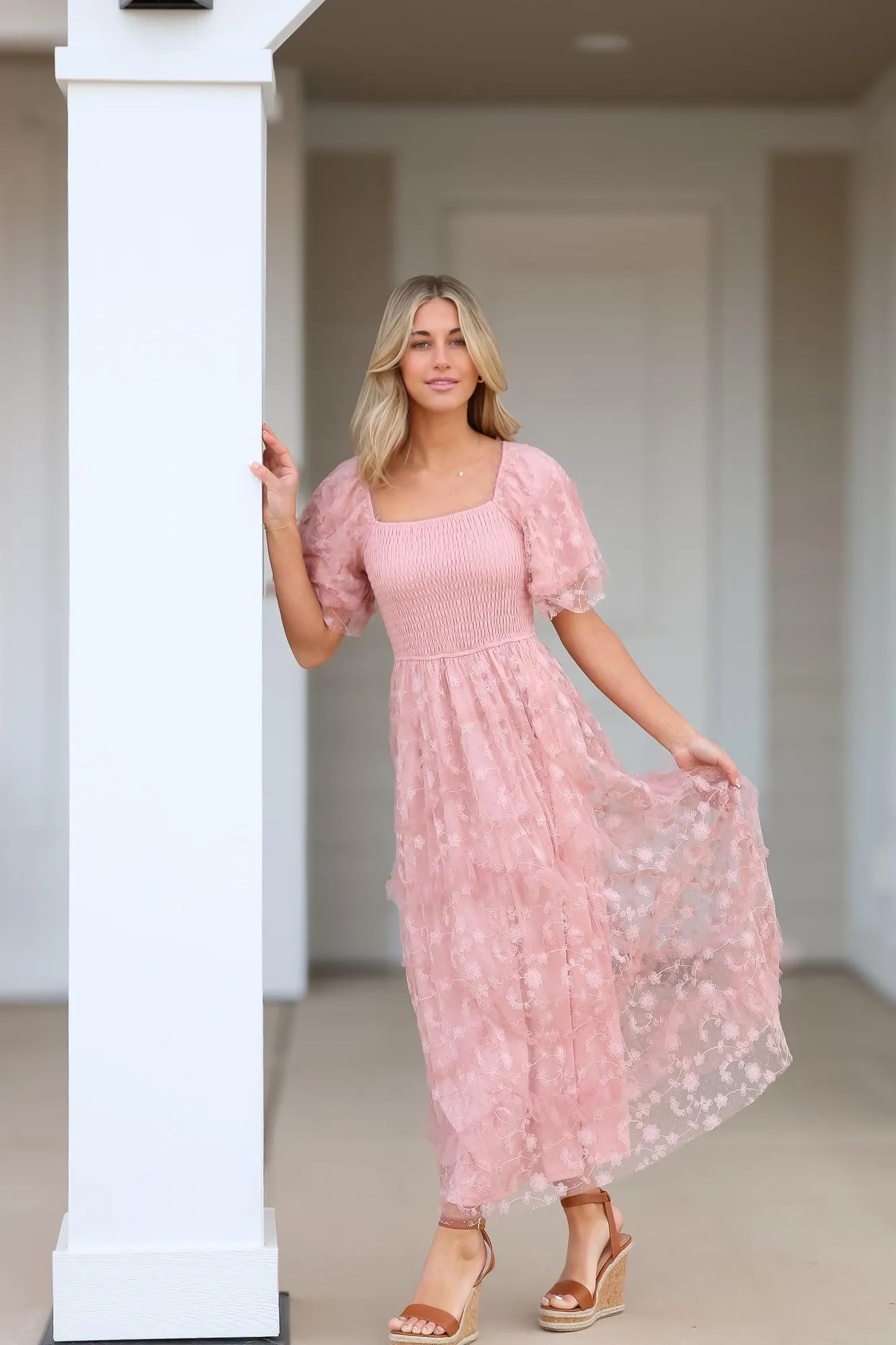 Erin Dress in Dusty Rose