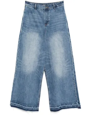 Faded Wide-leg Jeans