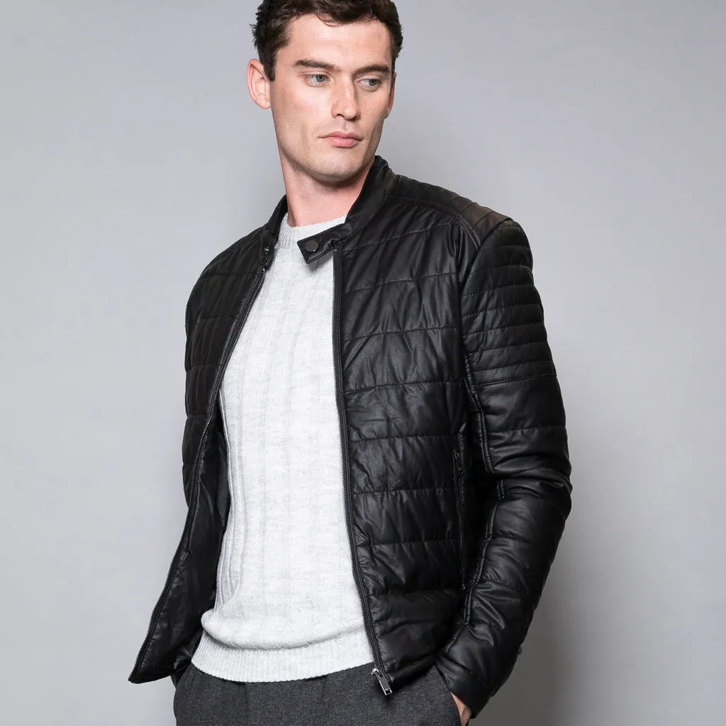 Filip Faux Leather Biker Jacket