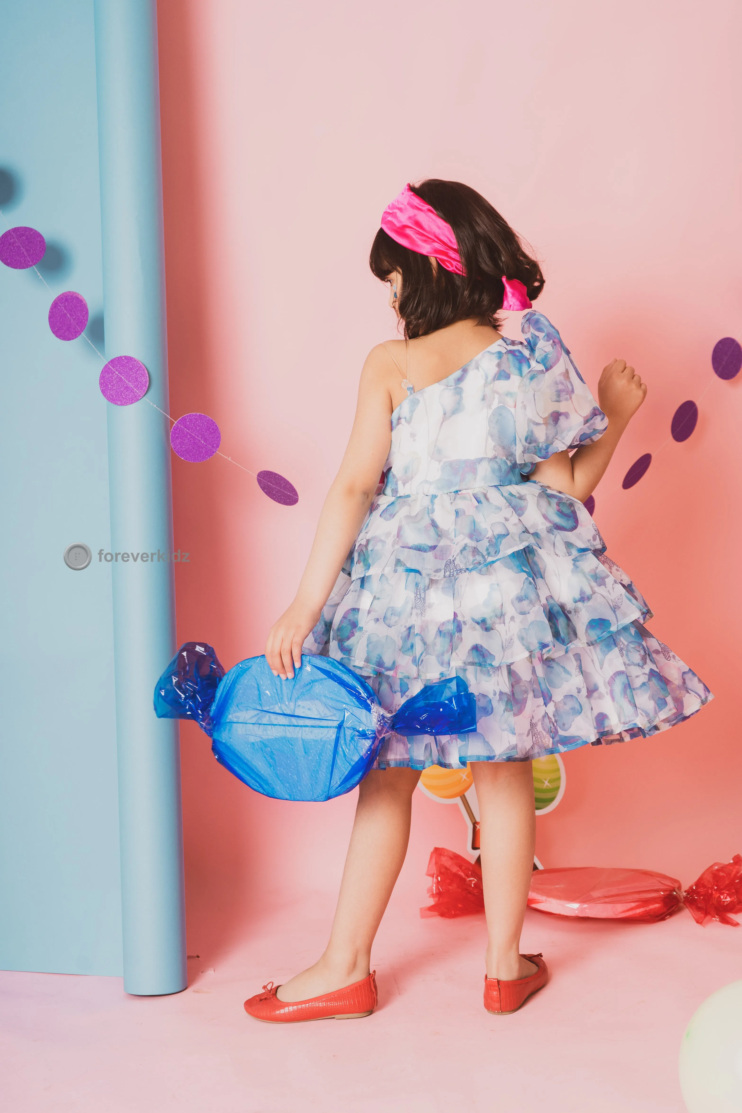 Fizzy Blue Organza Dress