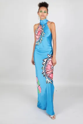 Floralia High Neck Maxi Dress