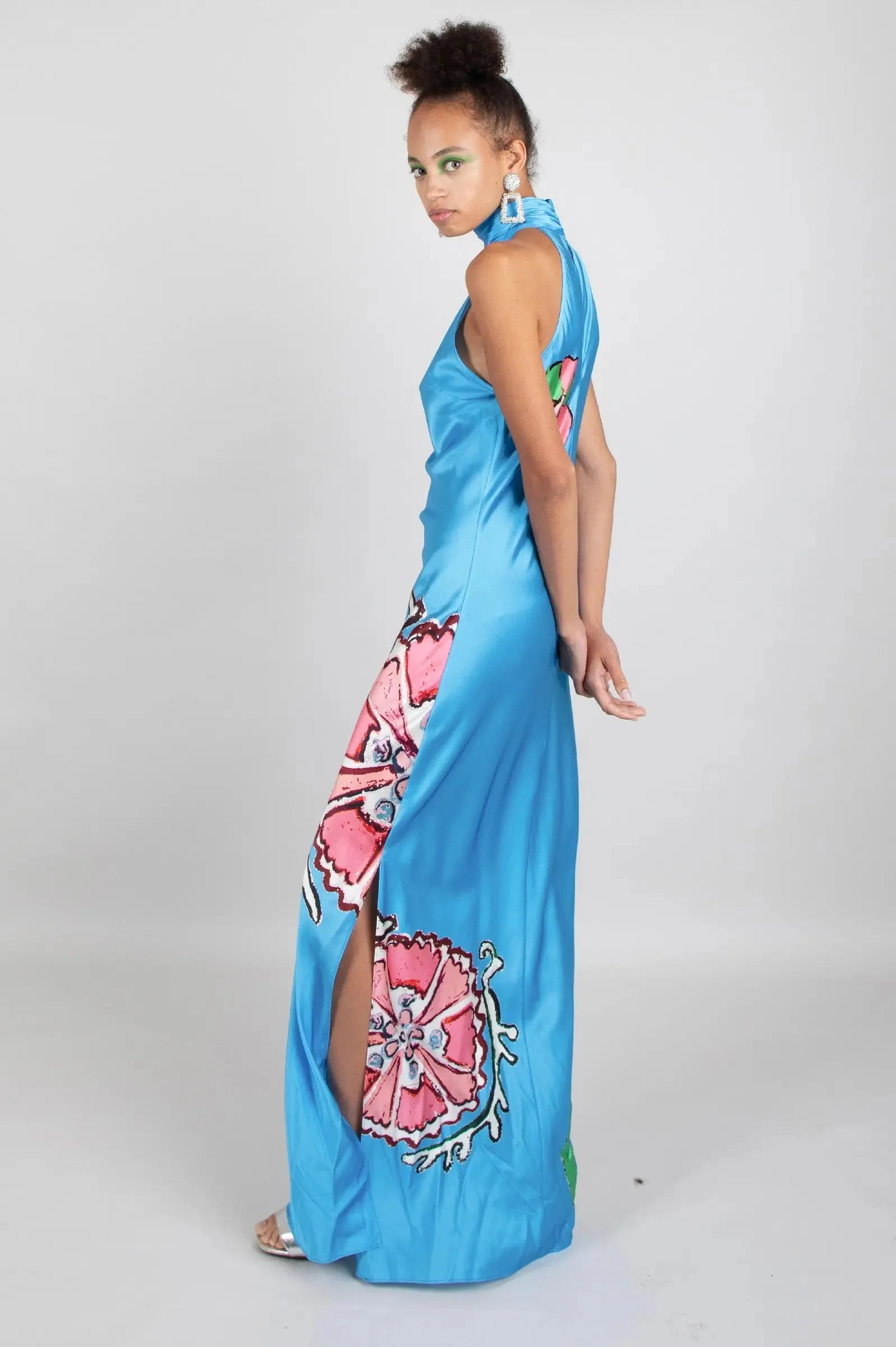 Floralia High Neck Maxi Dress