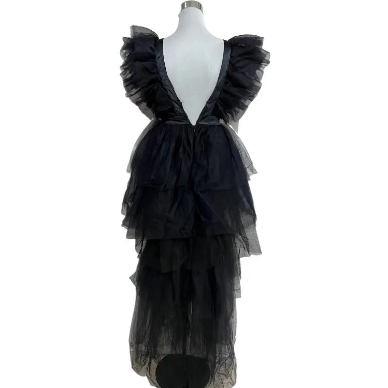 Flounce London Extreme frill Tulle High Low Maxi Dress