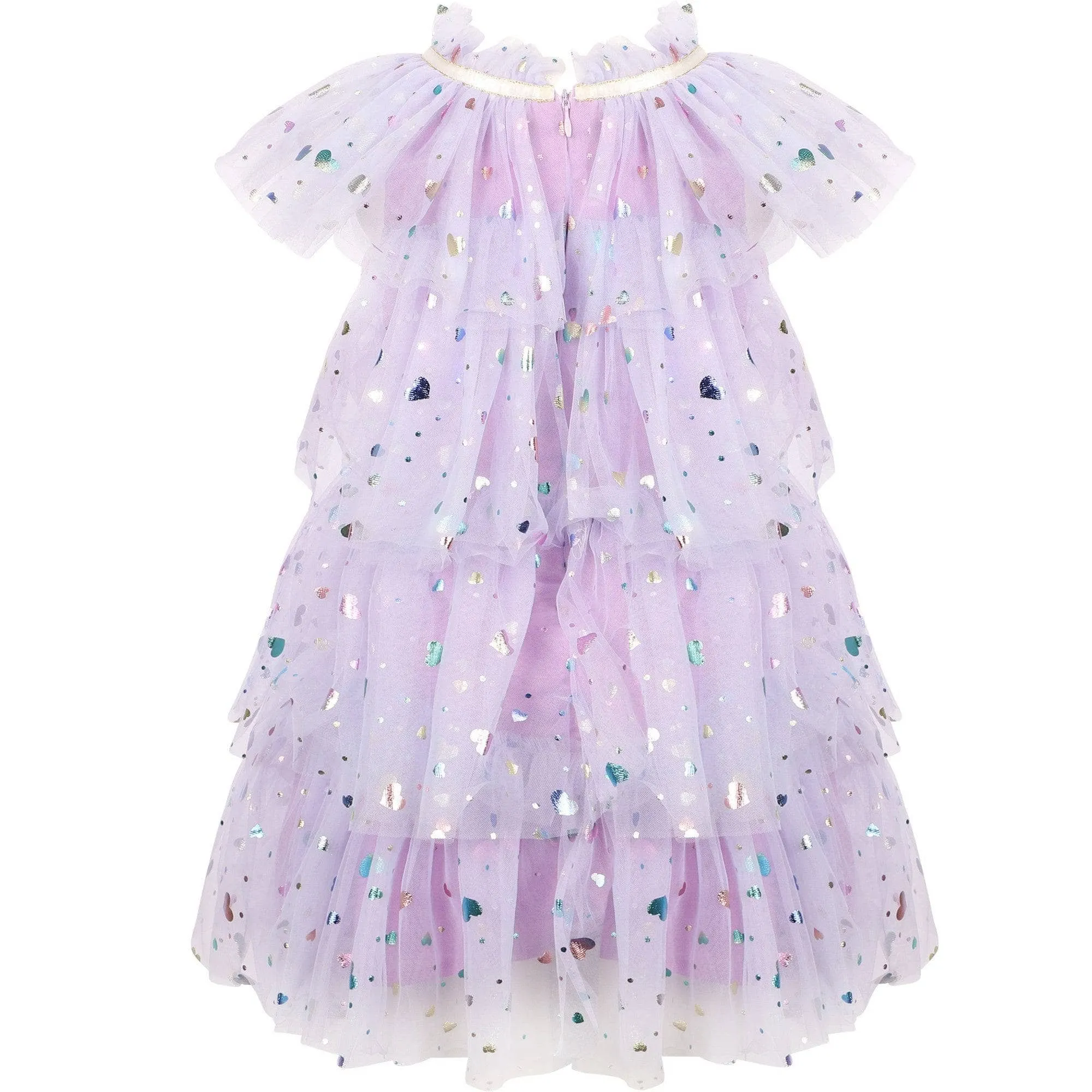 Foil Hearts Tulle Dress