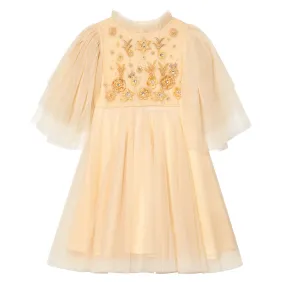 Gilded Floral Tulle Dress