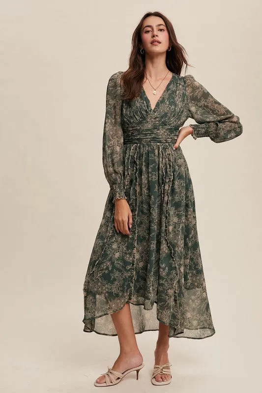 Glam Printed Maxi Dress