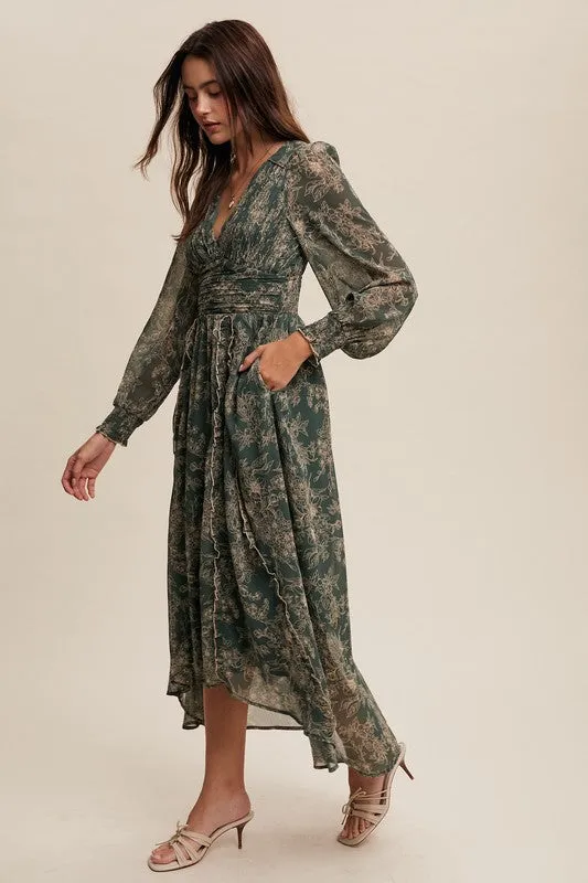 Glam Printed Maxi Dress