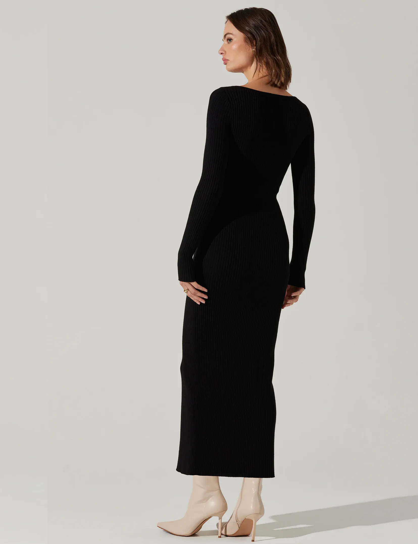 Glenda Sweater Dress, Black