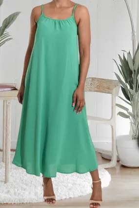 Green Strappy Maxi Dress