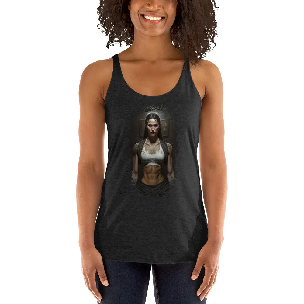 Hallowed Be Thy Gains Racerback Tank for Gym Fans