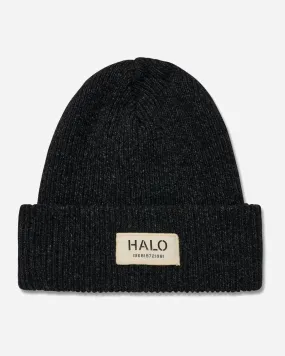 Halo Wool Beanie - Black Melange