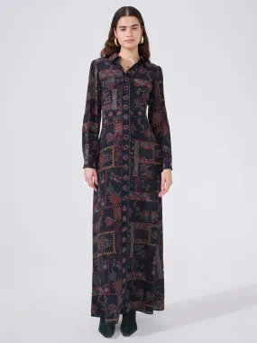 Hayley Menzies Aida Silk Maxi Shirt Dress