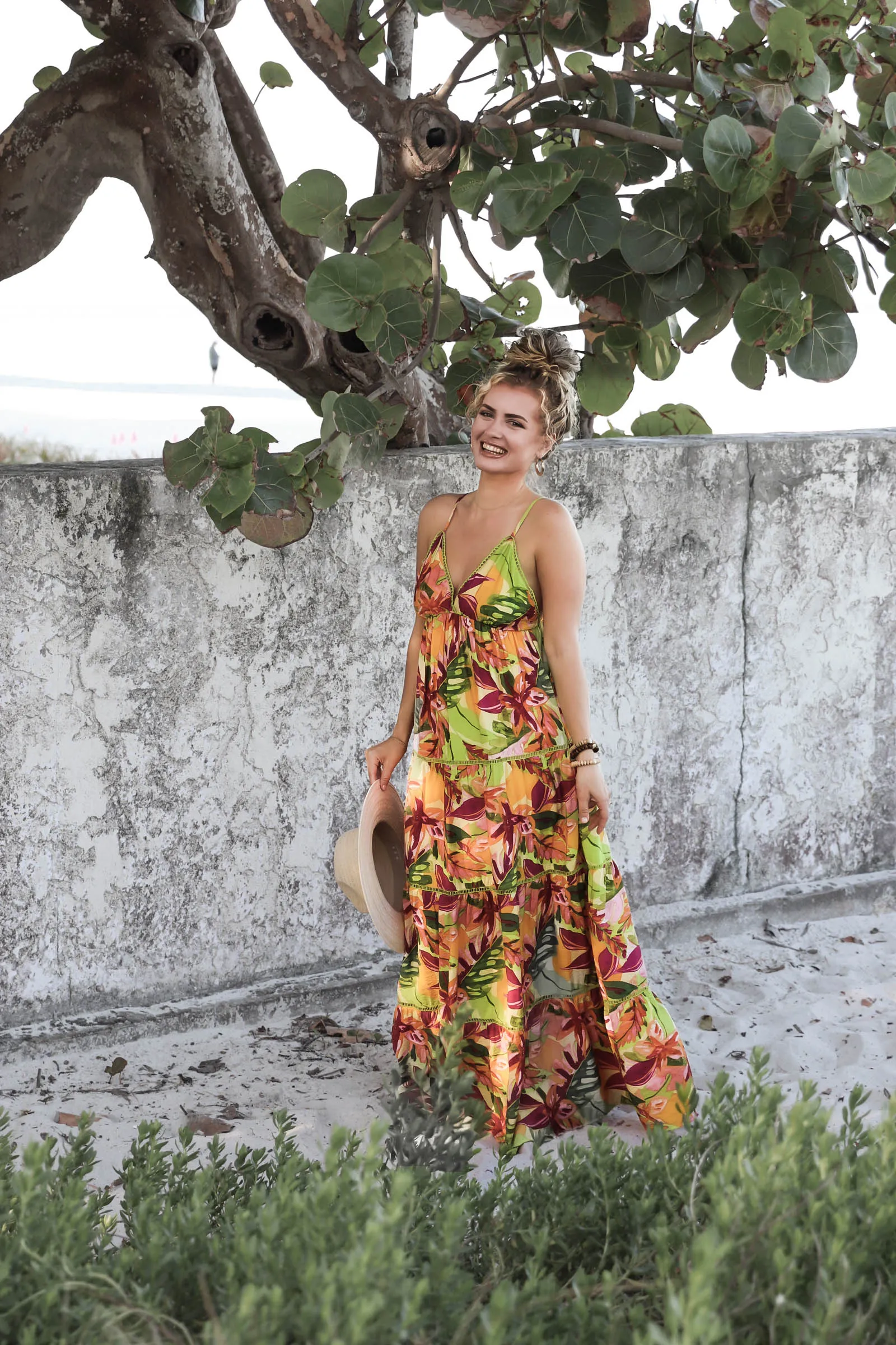 Hibiscus Tiered Maxi Dress