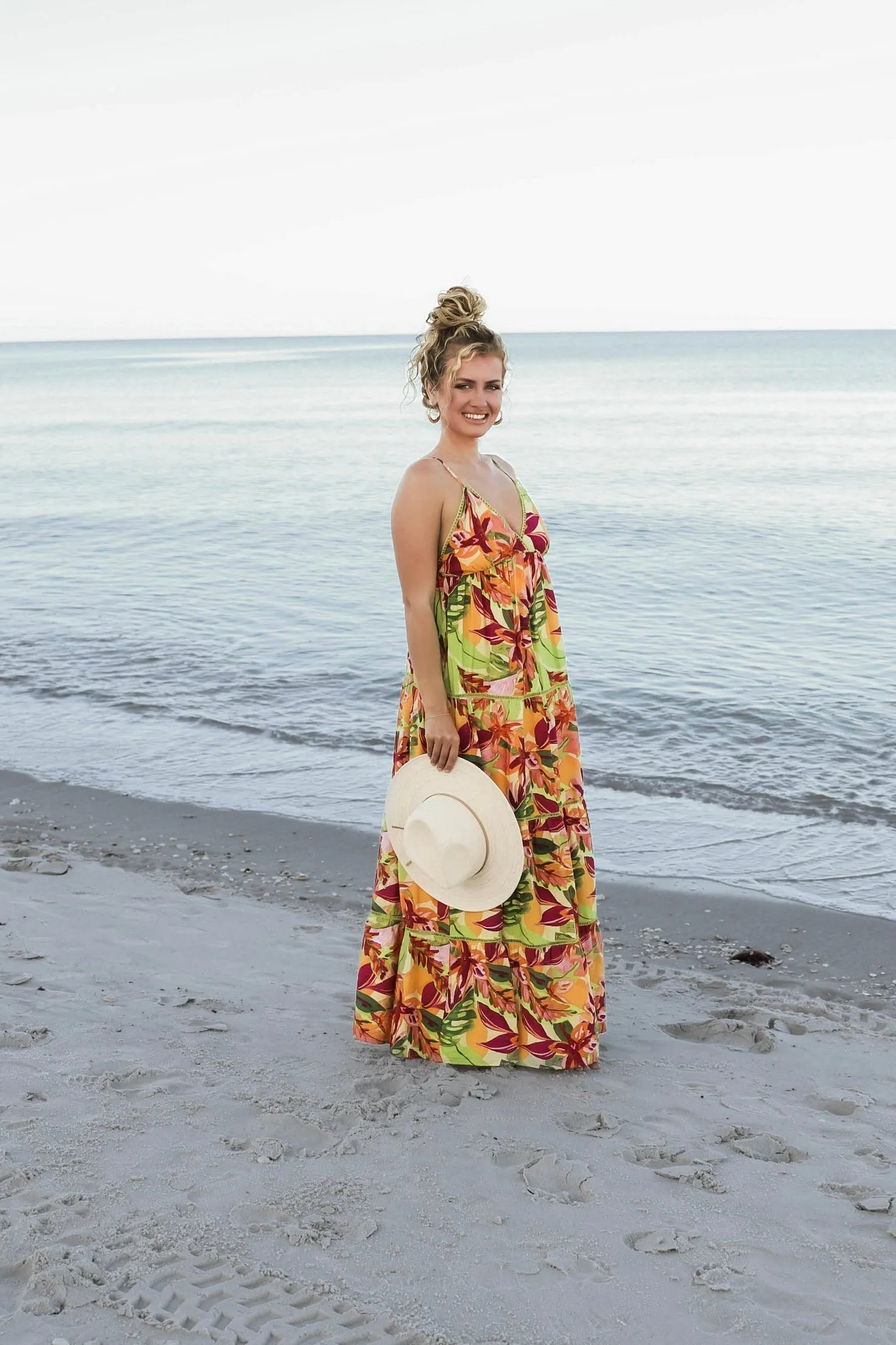 Hibiscus Tiered Maxi Dress