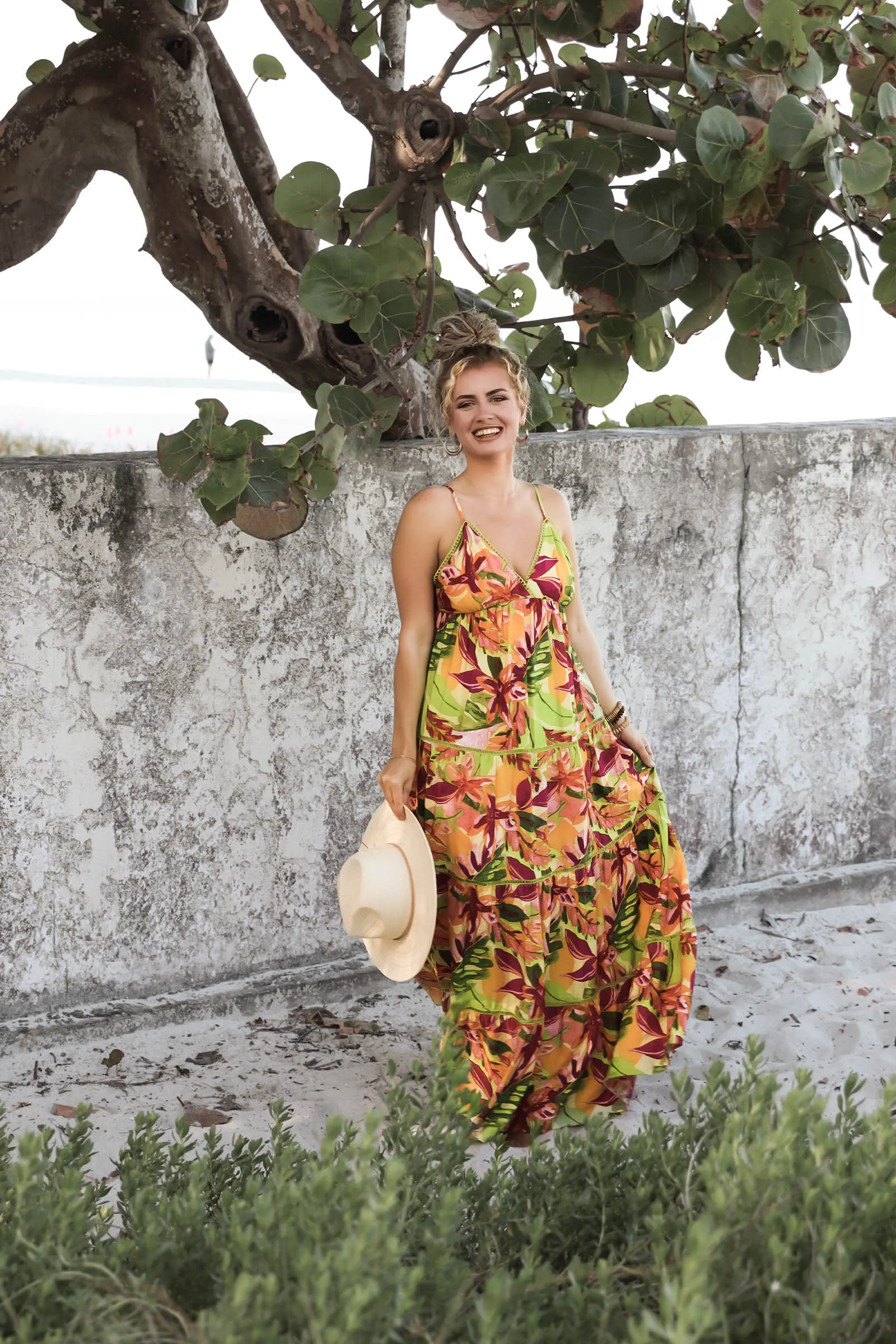 Hibiscus Tiered Maxi Dress