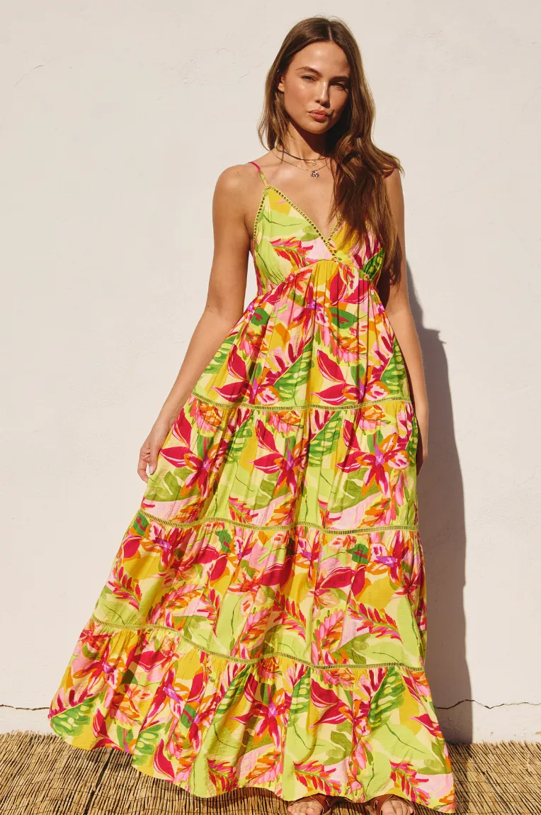 Hibiscus Tiered Maxi Dress