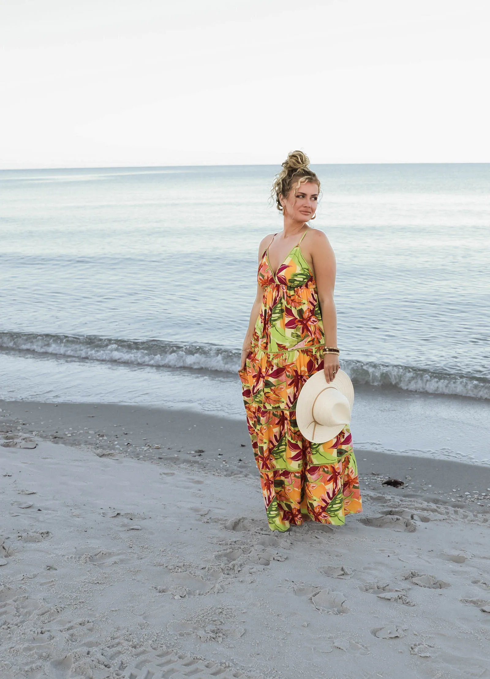 Hibiscus Tiered Maxi Dress