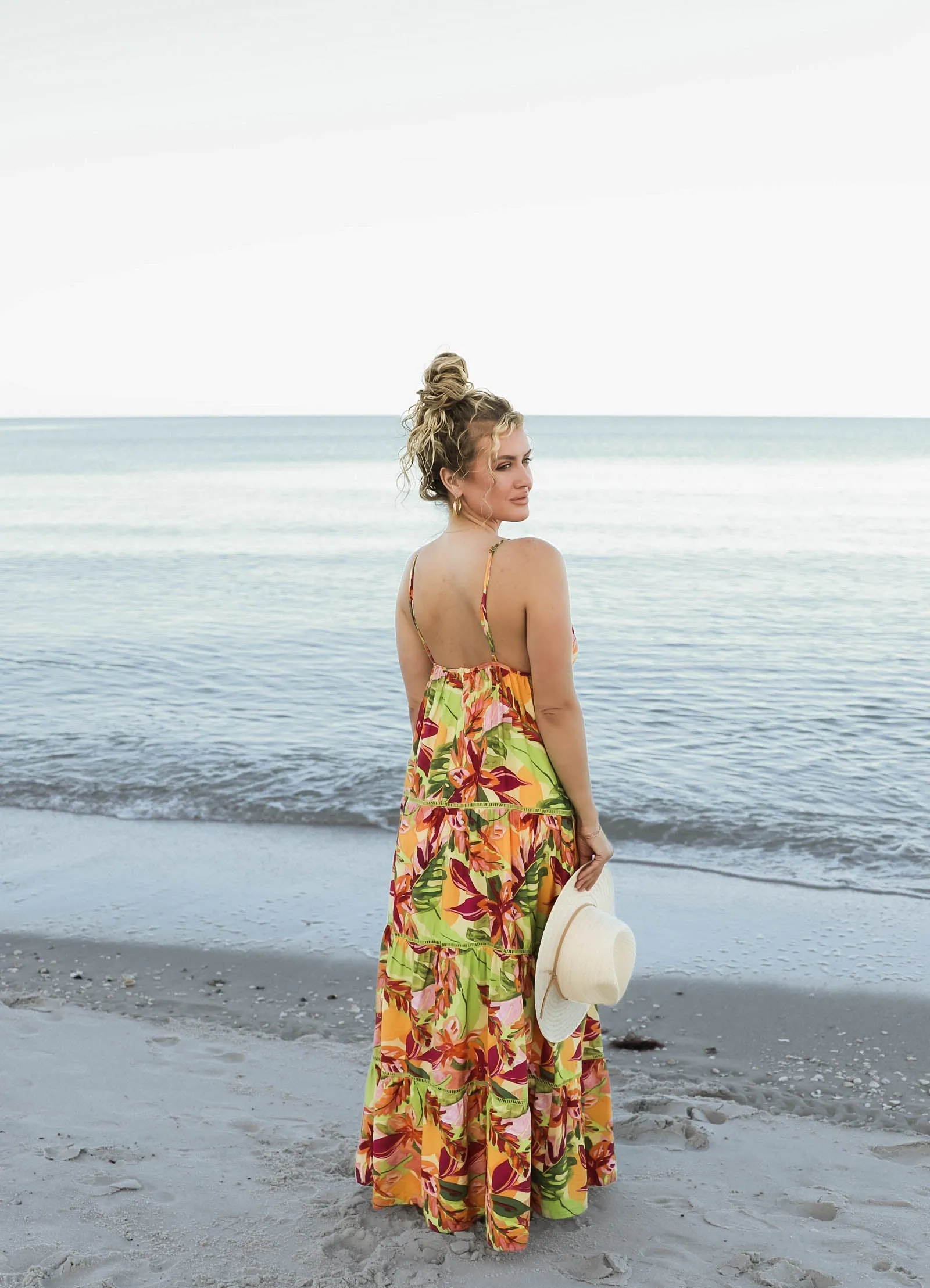 Hibiscus Tiered Maxi Dress