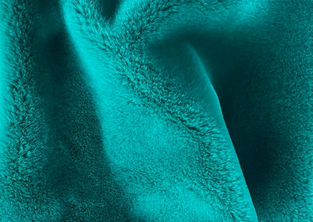 High-End Plush Tantalizingly Teal Polyester Blend Faux Fur (Made in Italy)