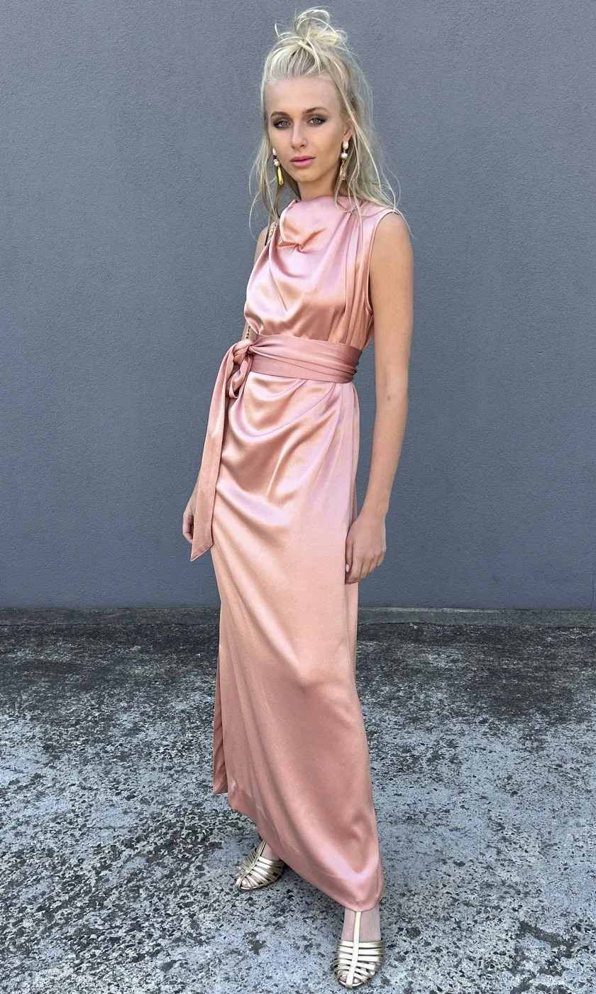 HOSS Cowl Maxi Dress - Blush