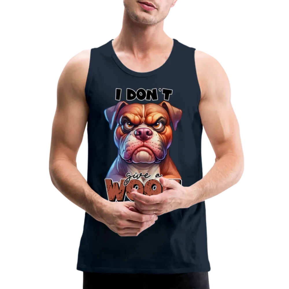 I Don't Give a Woof (Grump Dog with Attitude) Men’s Premium Tank Top