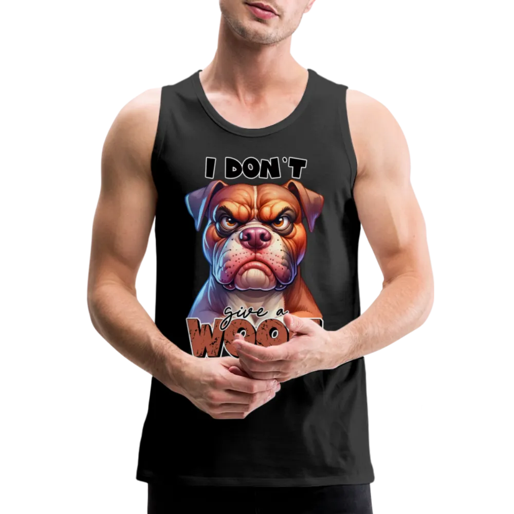 I Don't Give a Woof (Grump Dog with Attitude) Men’s Premium Tank Top