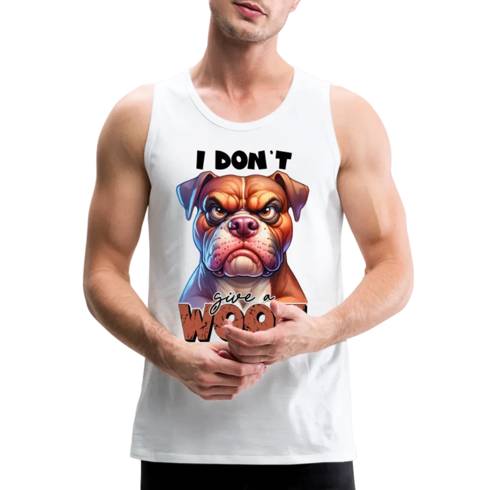 I Don't Give a Woof (Grump Dog with Attitude) Men’s Premium Tank Top