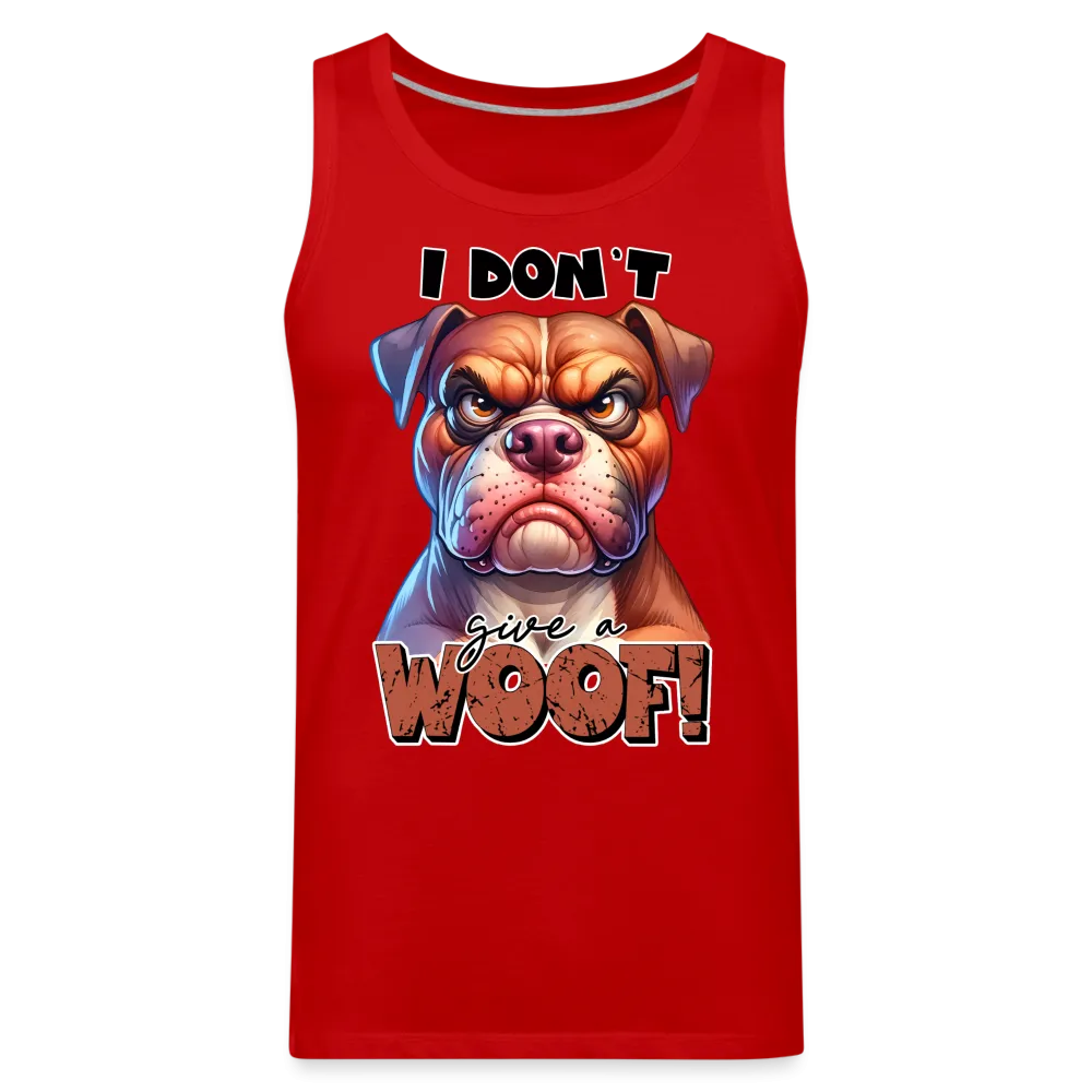 I Don't Give a Woof (Grump Dog with Attitude) Men’s Premium Tank Top