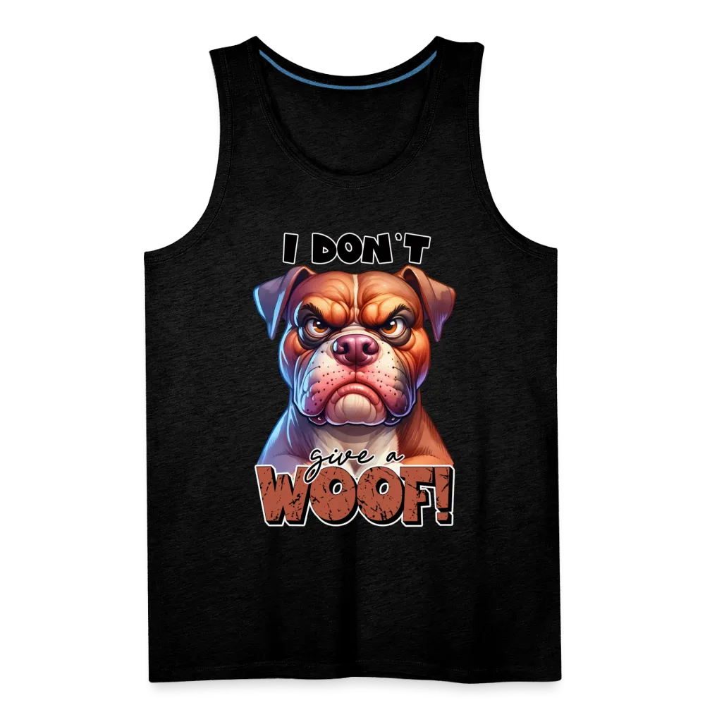 I Don't Give a Woof (Grump Dog with Attitude) Men’s Premium Tank Top